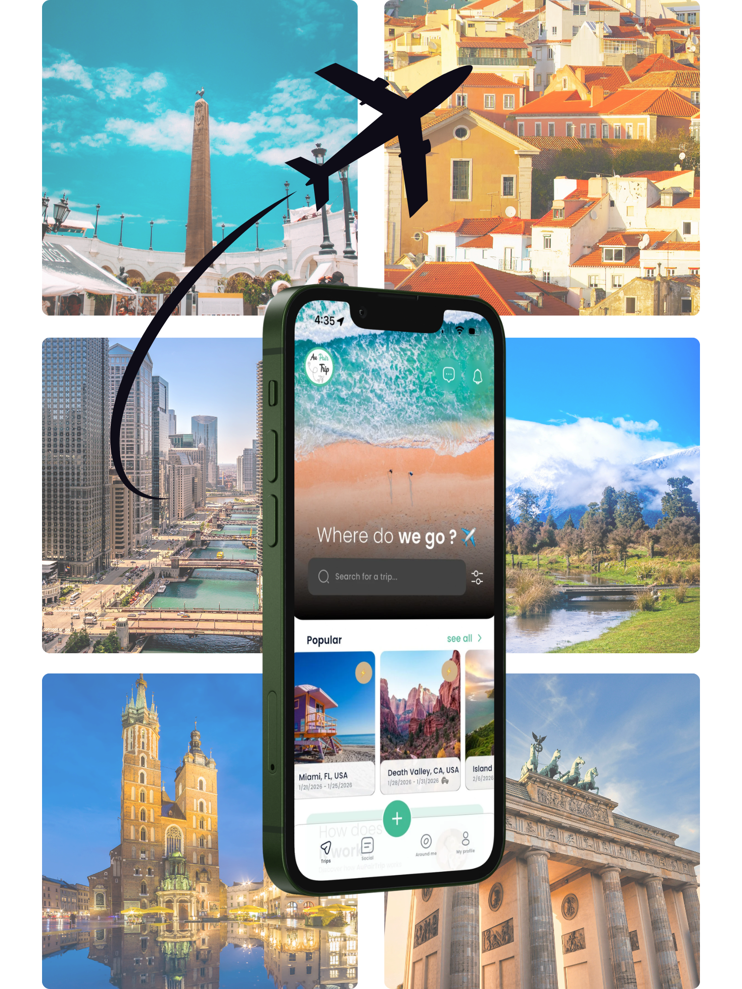 Aupairtrip app travel features